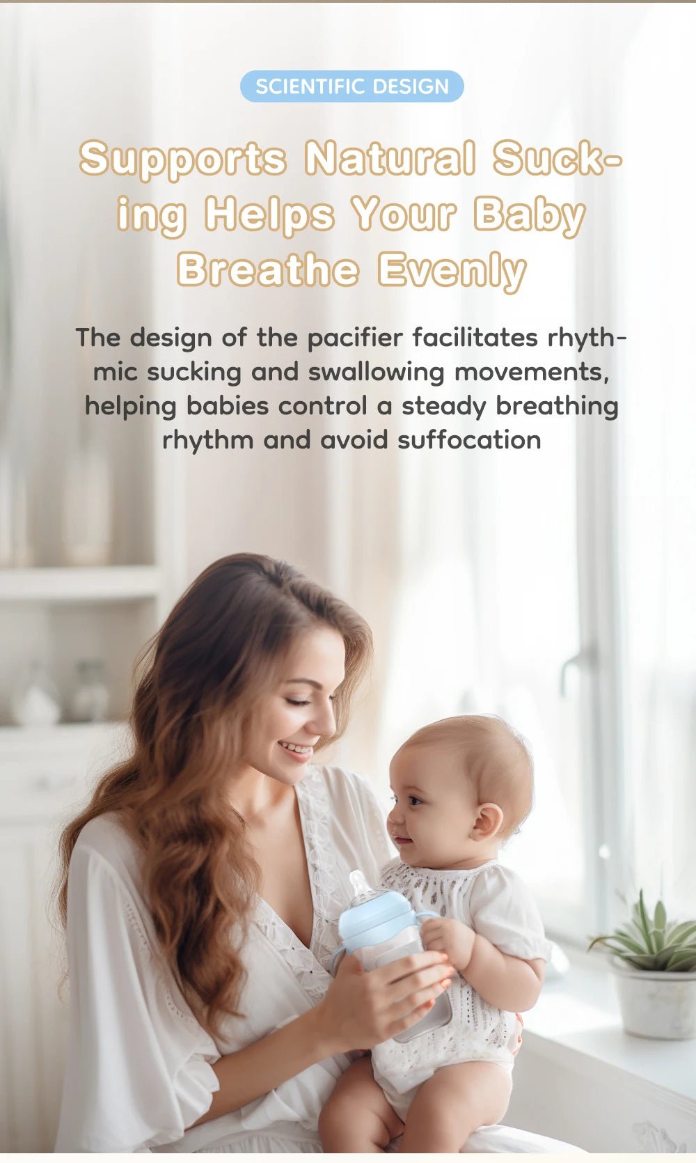 Easy Sip infant feeding bottle crafted safe with spill proof system
