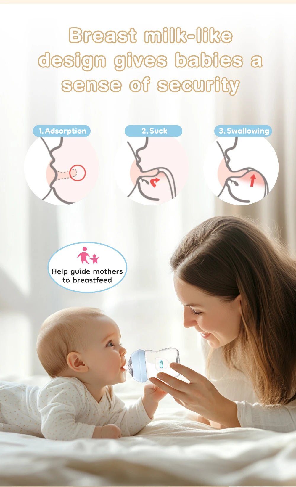 Anti colic feeding bottle crafted Easy Sip for baby comfort