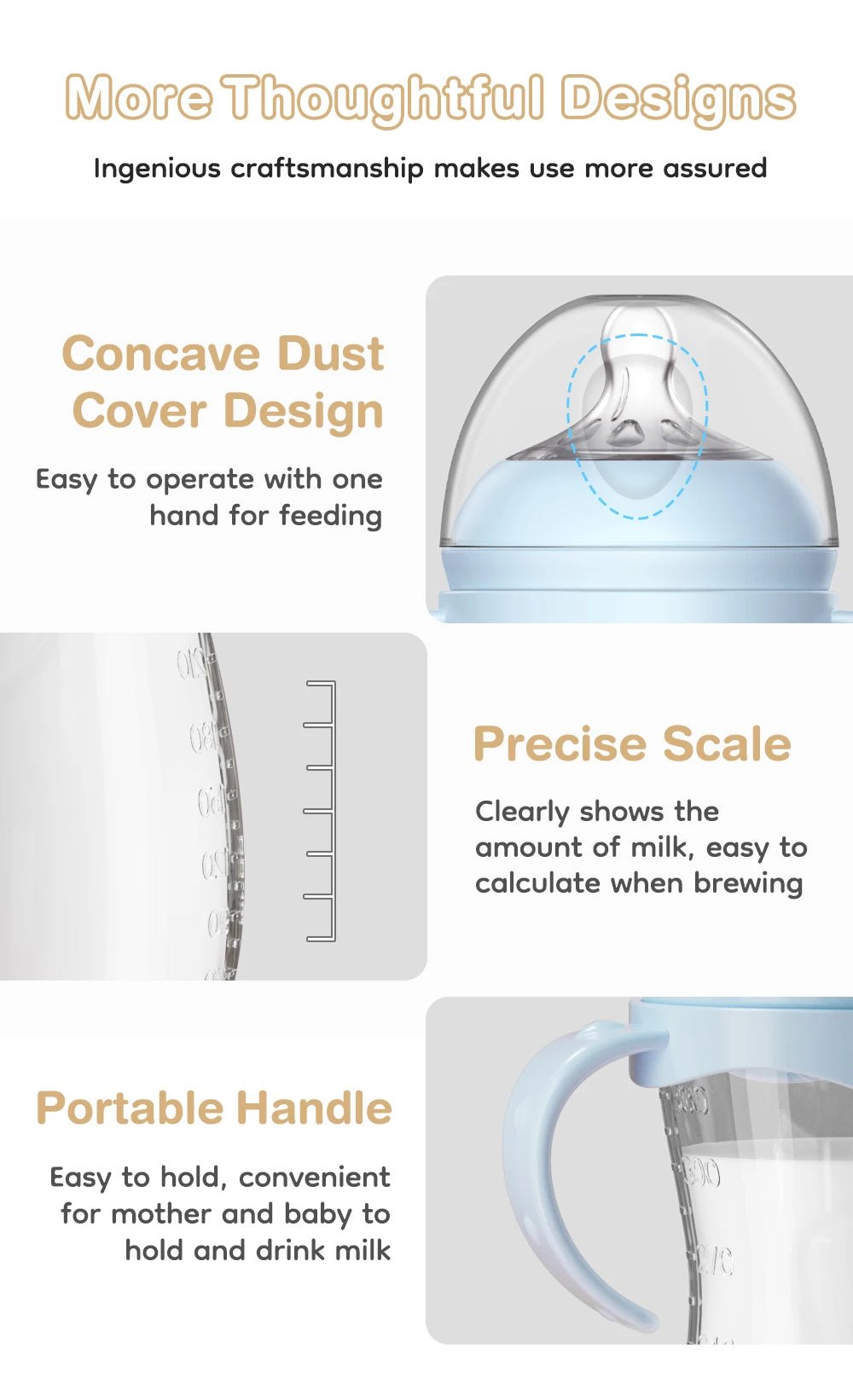 Easy Sip bottle made spill proof with anti colic safe design