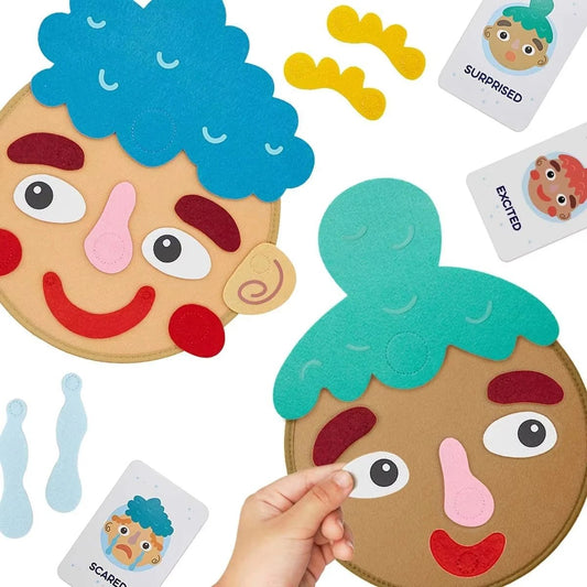 Emotional expression learning game crafted as fun educational toy for kids