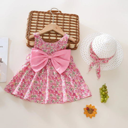 Floral baby girl dress set crafted for soft stylish infant wear