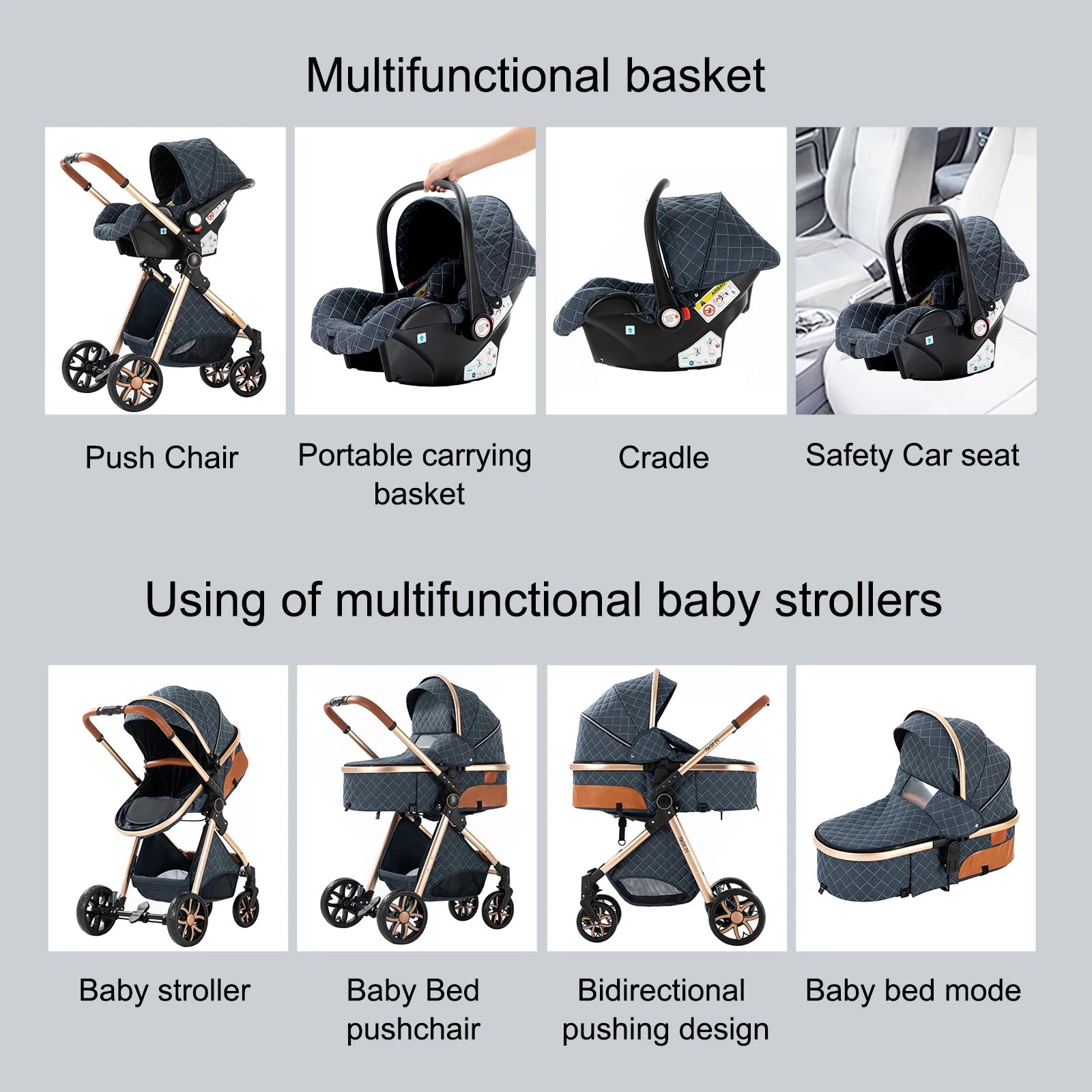 Compact foldable stroller offering lightweight comfort for infants