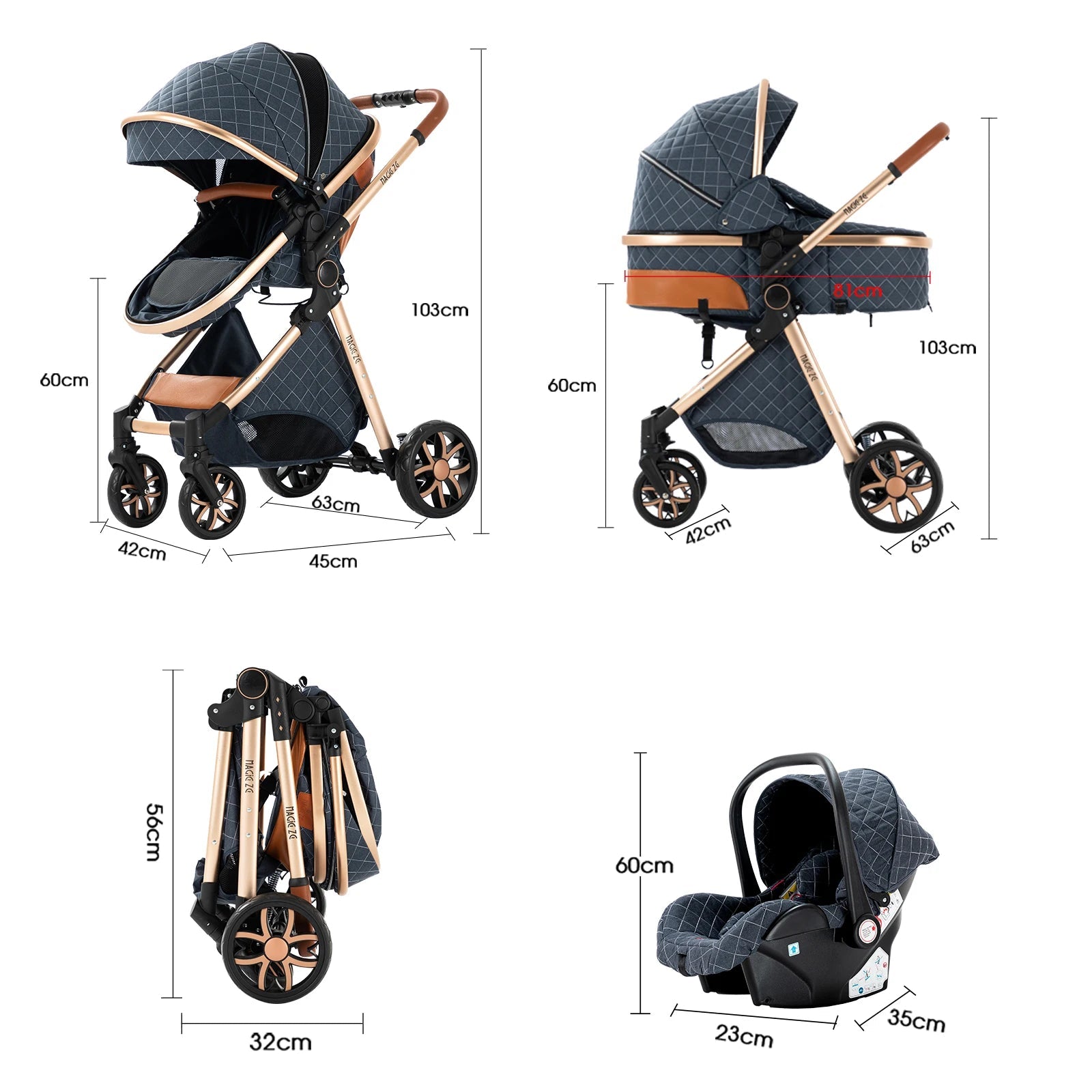 Foldable stroller designed lightweight for smooth baby journeys