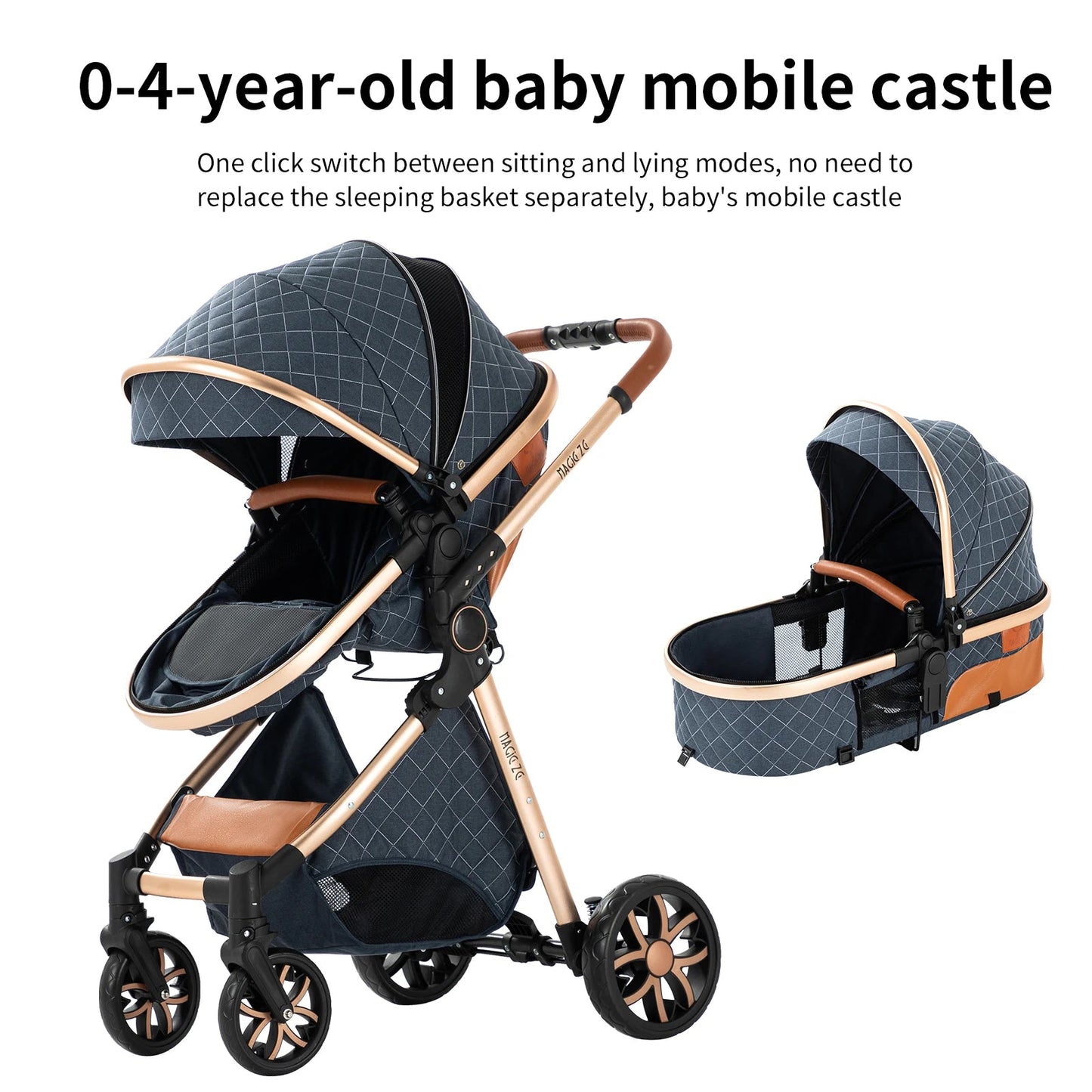 Foldable baby stroller crafted lightweight and compact for easy travel