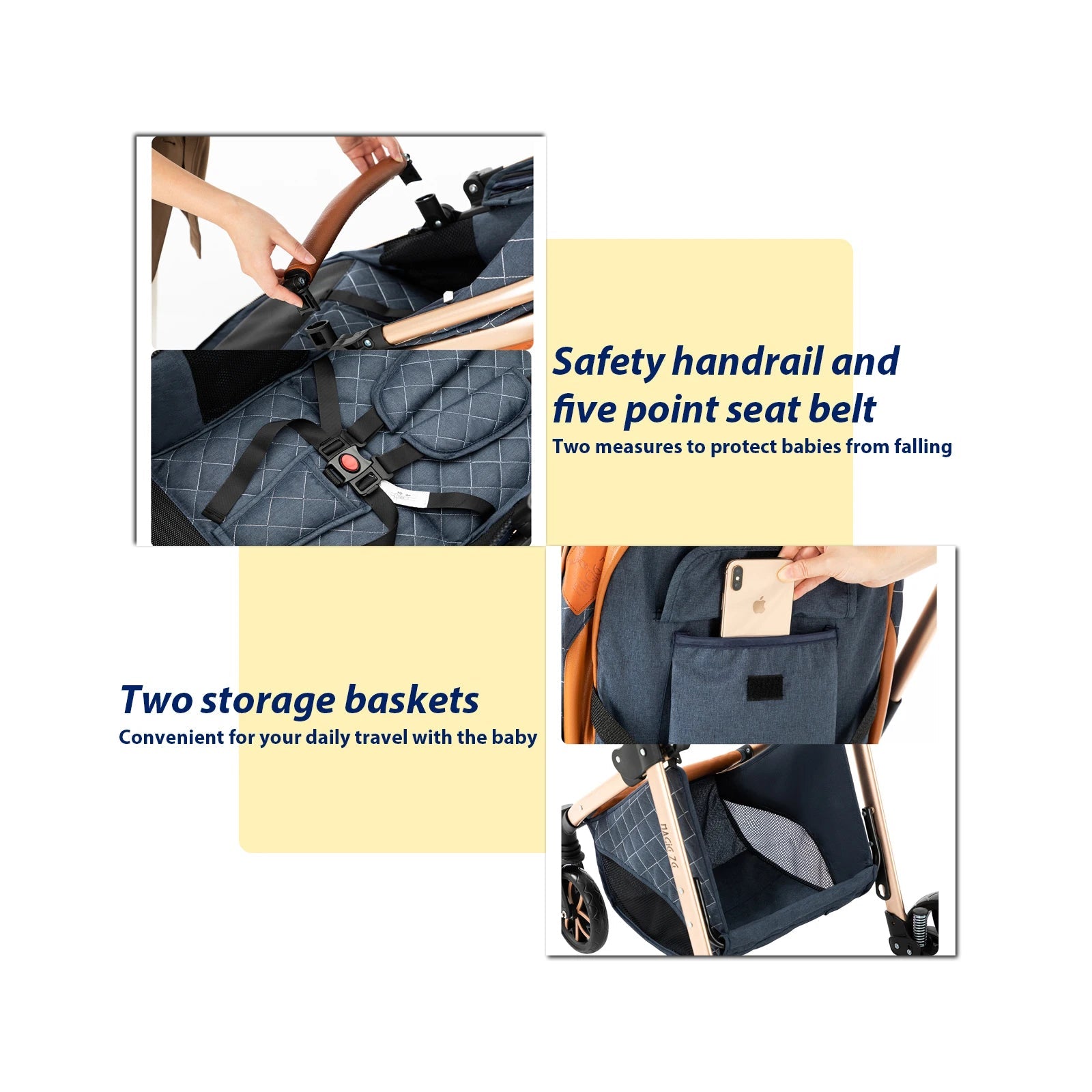 Foldable stroller crafted compact lightweight for daily family use
