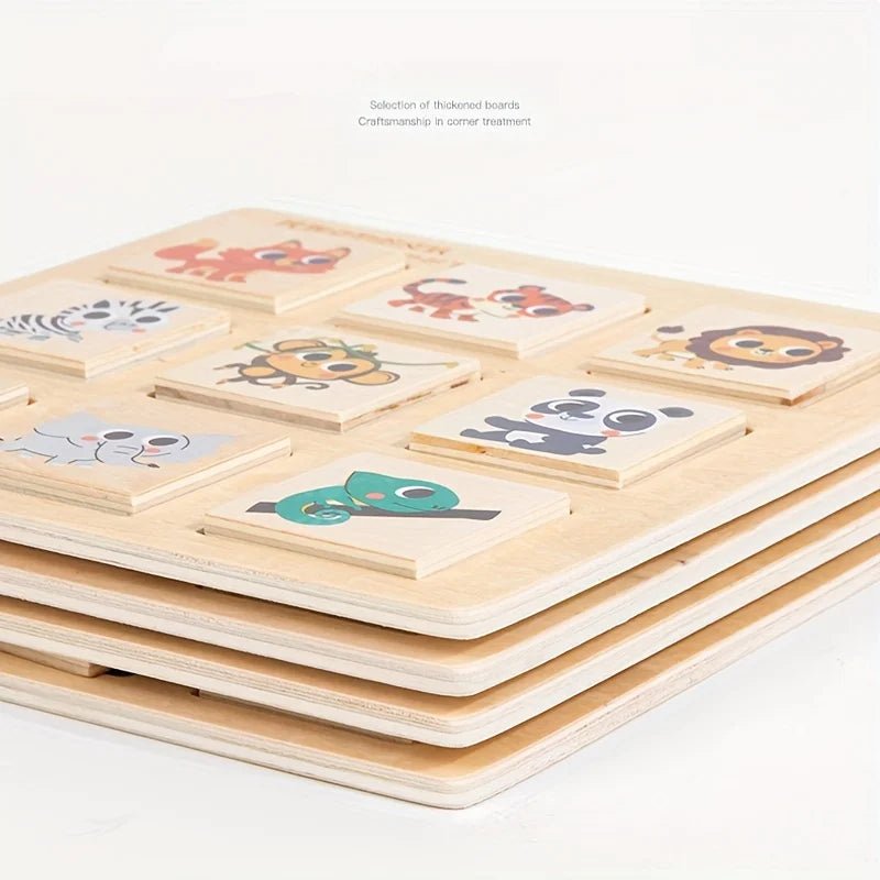 Educational fruit and animal matching puzzle game for kids
