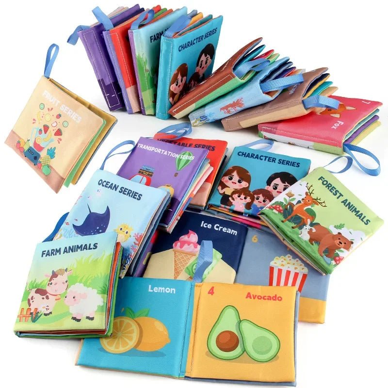 Cloth book designed for kids’ early learning with fun story themes
