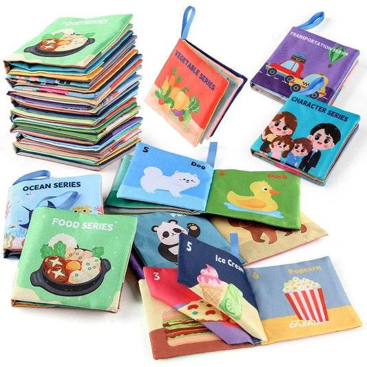 Fun learning cloth book crafted for early education with playful illustrations