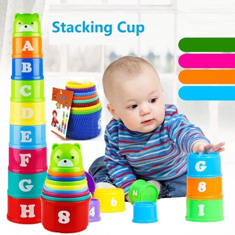 Stacking cups toy offering fun educational hand eye coordination practice