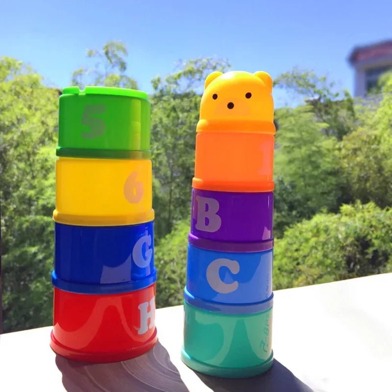 Educational toy crafted as stacking cups game for kids’ coordination