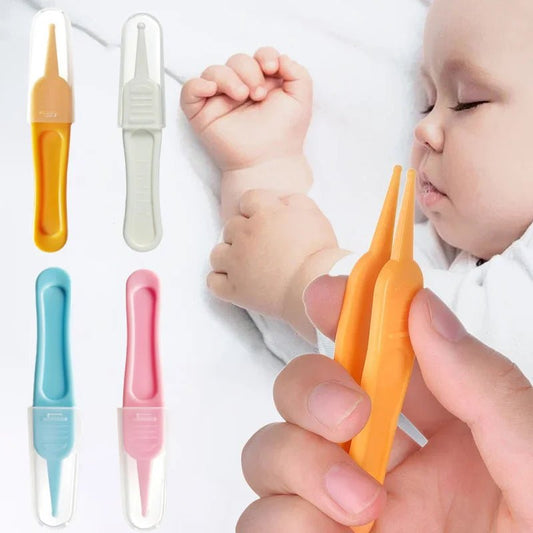 Gentle baby nose tweezers crafted as safe nasal cleaning tool for infants