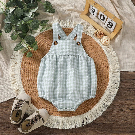 Green Baby Jumpsuit Breathable Streetwear Outfit for Infants - Amiba