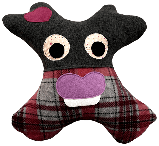 Handmade Amiba child travel pillow designed for safety and comfort