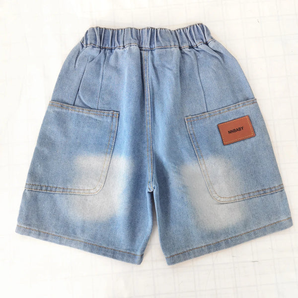 Stylish Kids Denim Shorts with Breathable Design for Summer Comfort