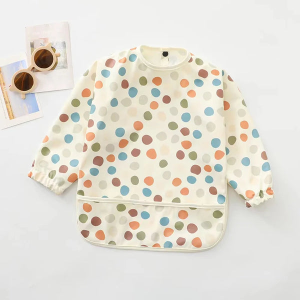 Waterproof Baby Feeding Bibs Long Sleeve Infant Bib for Mess Free Mealtime Protection