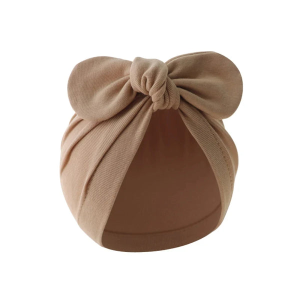 Adorable Baby Bow Beanie Soft Cotton Hat for Stylish All Season Comfort