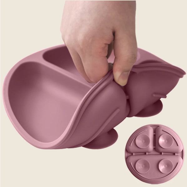Silicone Baby Dining Set with Suction Plates for Mess Free Meals