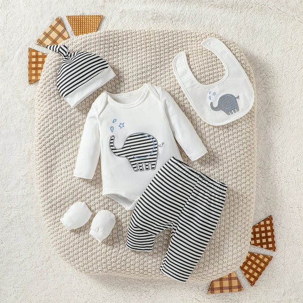 Elephant Style Baby Outfit Soft Cotton Clothing for All Seasons