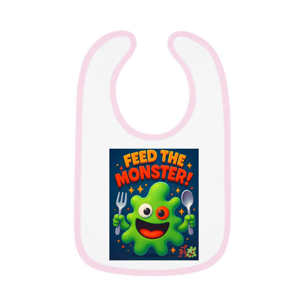 Baby Bib - Feed The Monster Design from Amiba Monsters