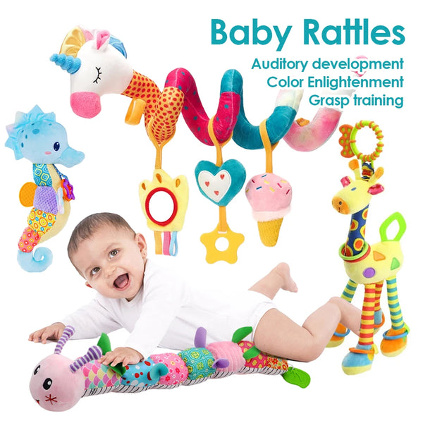 Giraffe Soft Rattle Toy for Baby Sensory and Early Development