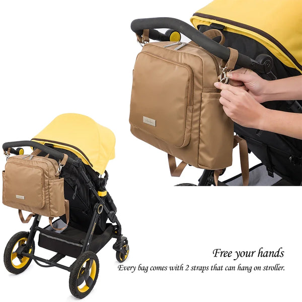 Ultimate Mommy Diaper Backpack with Changing Station and Insulated Pockets