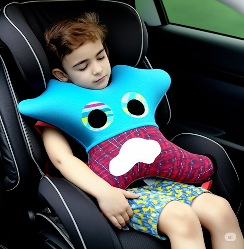 Amiba Monster Travel Pillow for Kids Comfortable Neck Support on the Go