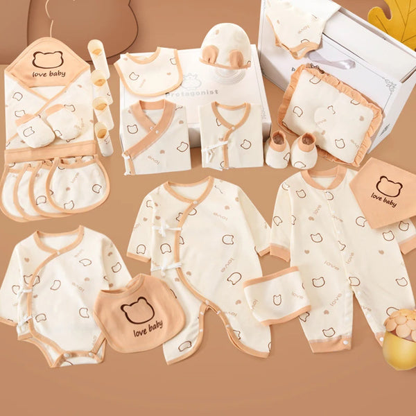 Adorable Baby Cotton Outfit Set with Soft Breathable Fabric for All Seasons