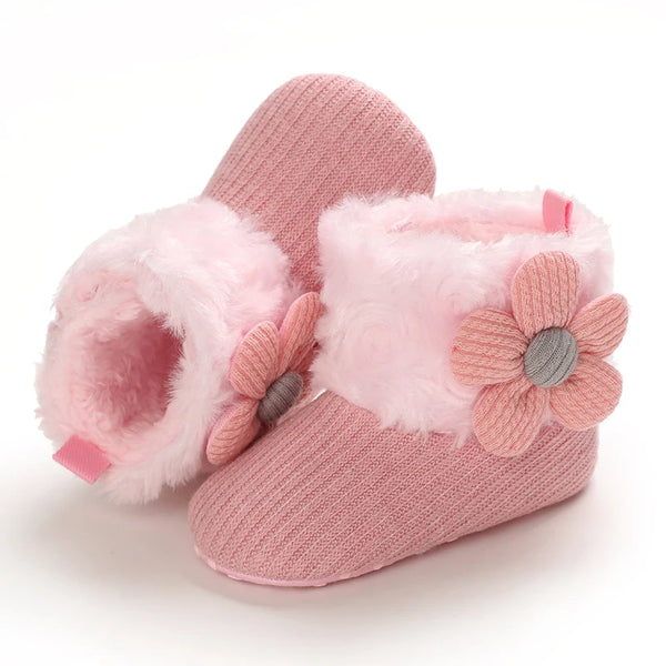 Baby Snow Booties Fleece Lined Non Slip Shoes for Warm and Safe Winter Steps