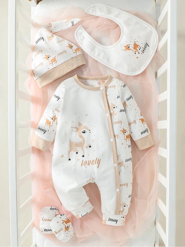 Adorable Deer Baby Jumpsuit Set