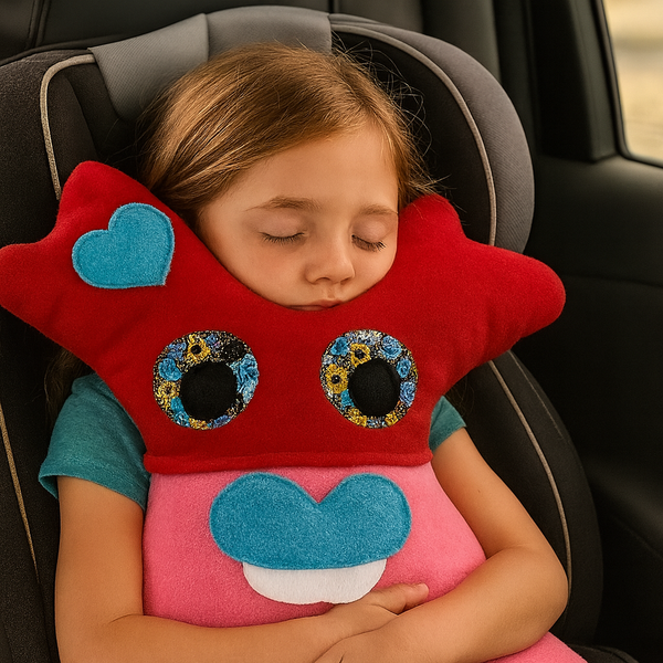 Amiba Monster Travel Buddy Neck Pillow for Kids Comfort and Support