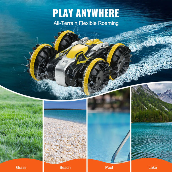 ThrillWave Amphibious RC Racer with Durable Design for Land and Water Adventure