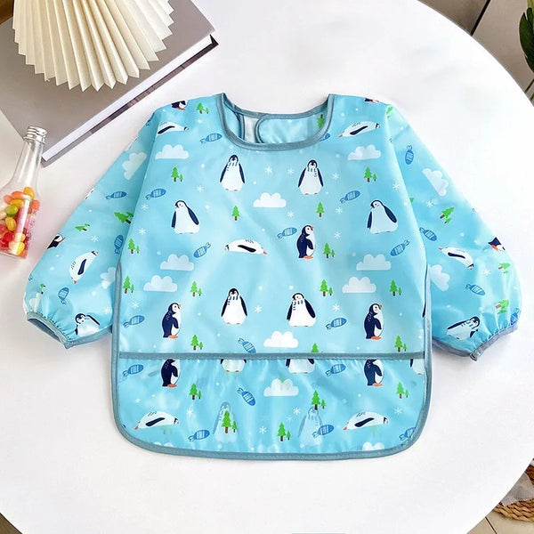 Colorful Waterproof Baby Bib Apron Infant Feeding and Playtime Bib for Clean Dry Comfort