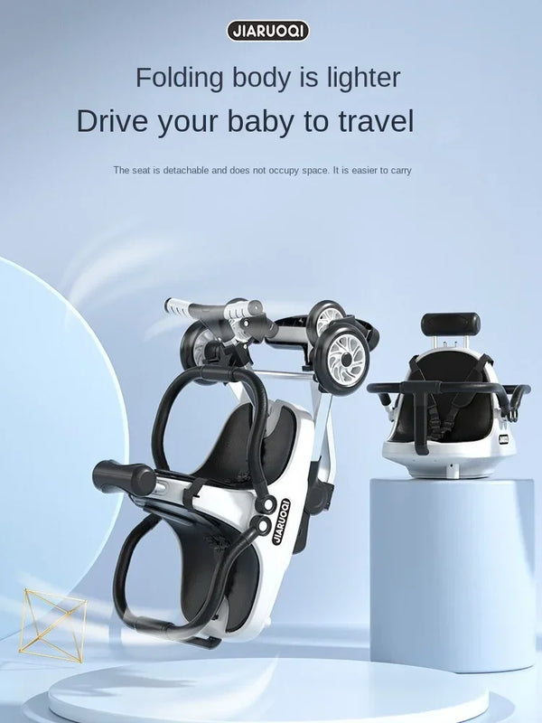 Easy Glide Twin Stroller Lightweight Foldable Travel Double Stroller