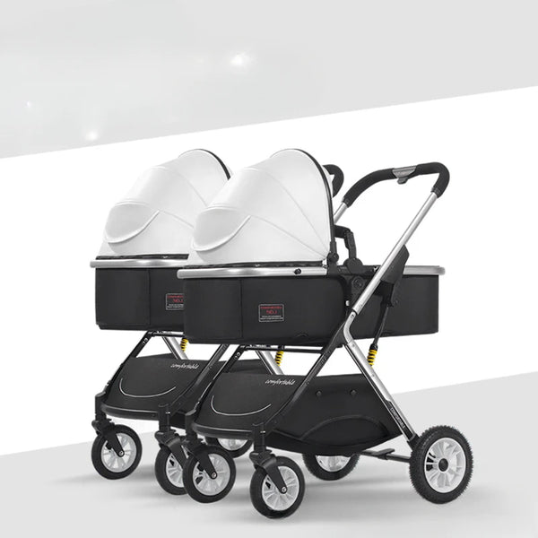Twin Adventure Baby Stroller Lightweight Foldable Travel Design