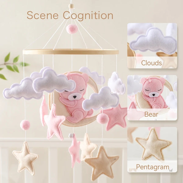 Charming Crib Mobile for Babies with Felt Animal Designs
