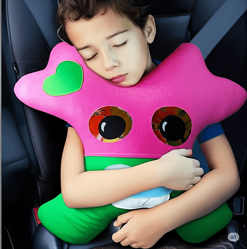 Amiba Monster Headrest Soft Car Pillow