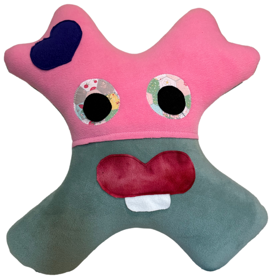 Handmade monster pillow that prevents slump for children in cars