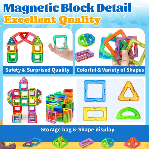 Creative Magnetic Blocks Kit – Educational Building Toy for Kids