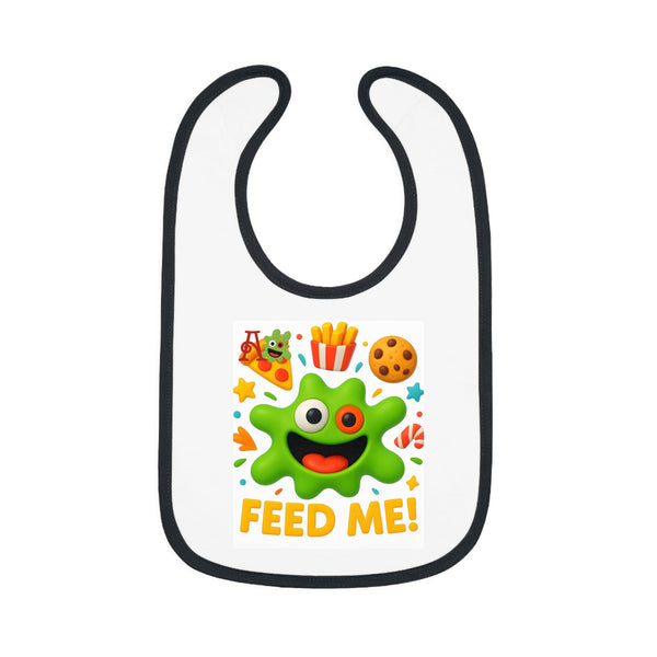 Feed Me Amiba Monsters Cotton Baby Bib