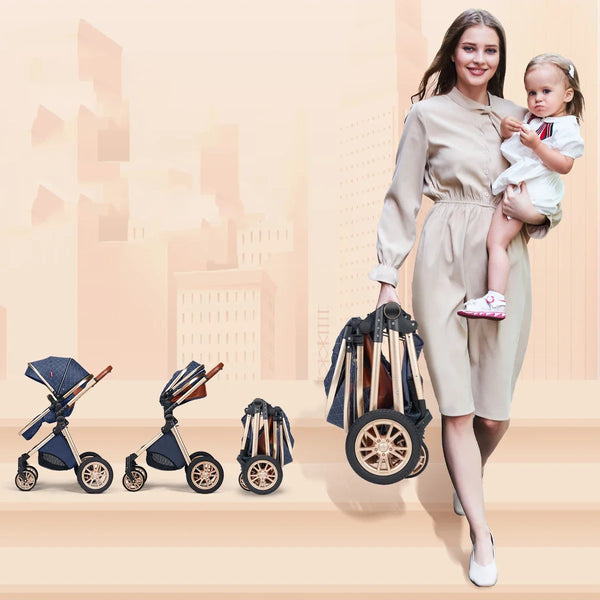 Dreamy High Landscape Baby Stroller Adjustable Comfort and Safety