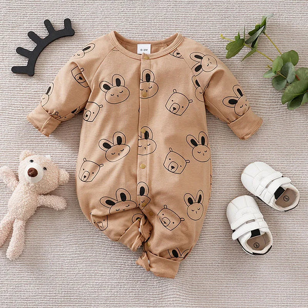Cartoon Bear Baby Romper Soft Stylish Outfit for Infants