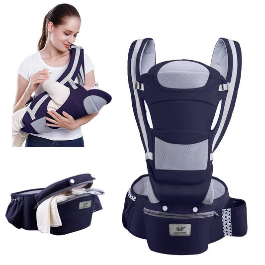 Infant travel carrier crafted hands free with ergonomic baby support for travel