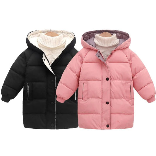 Kids Winter Parka with Cozy Lining for Cold Weather Comfort.