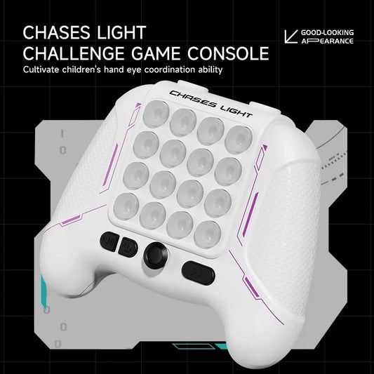 Light up focus game with calming LED patterns for stress relief.