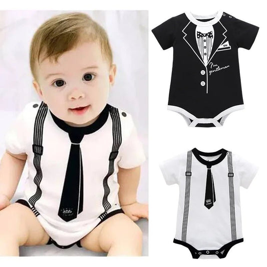 Lightweight cotton baby romper perfect for cool summer wear.