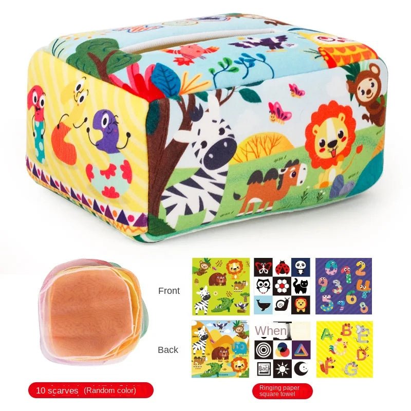 Magic Learning Tissue Box – Sensory Development Toy for Babies - Amiba