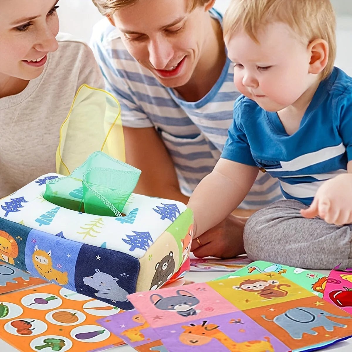 Magic Learning Tissue Box – Sensory Development Toy for Babies - Amiba