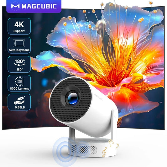 MagicCube Portable Projector with Lightweight Design for Big Screen Entertainment - Amiba