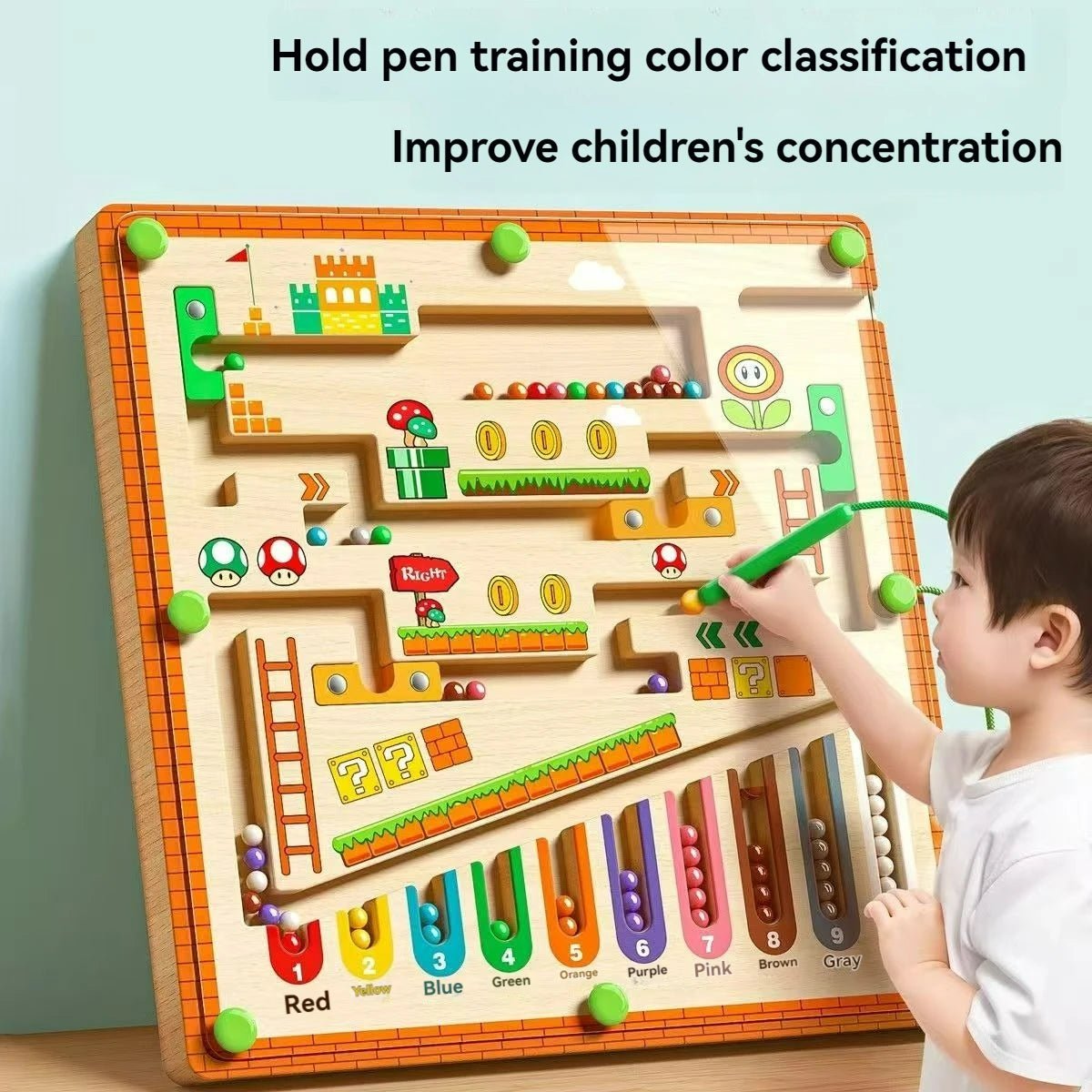 Magnetic maze puzzle toy for kids ages 3 and up builds focus concentration and problem solving skills through fun interactive play.