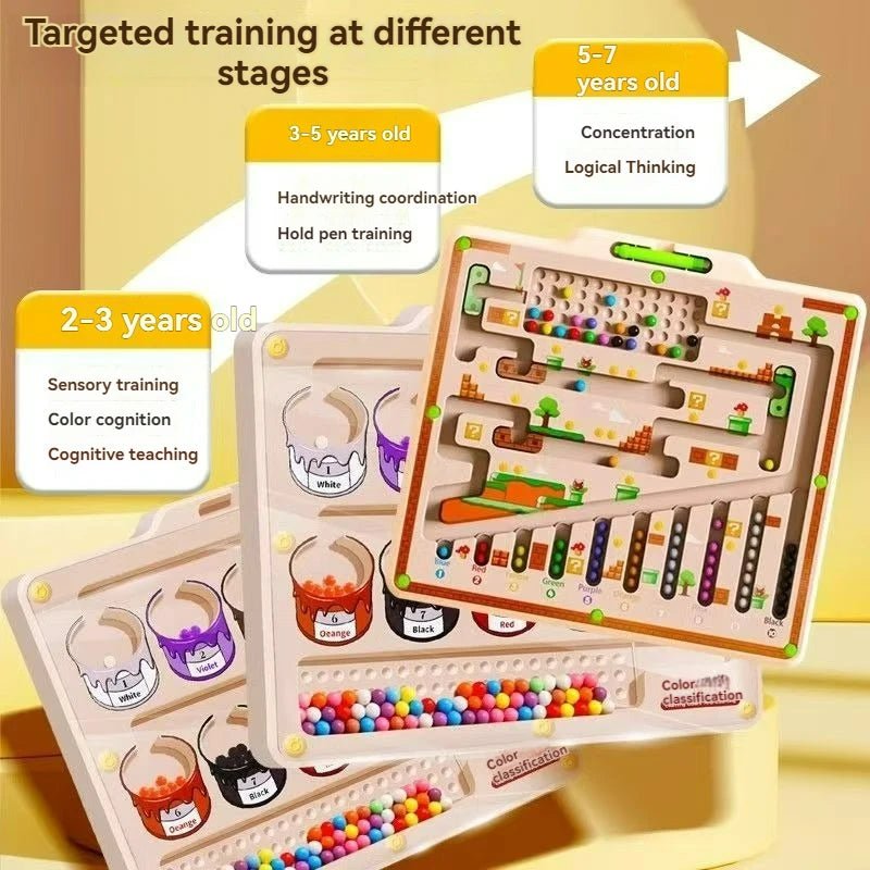 Fun magnetic maze puzzle for kids 3 years and older encourages concentration logic and fine motor development in an engaging way.